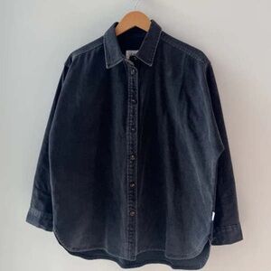 NWT Le Bon Shoppe Theo black heavy denim jacket M/L